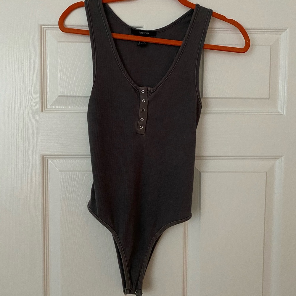 Gray Tank Bodysuit